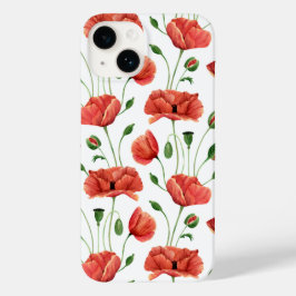Papoula Vermelha Aquarela Flor Silvestre 