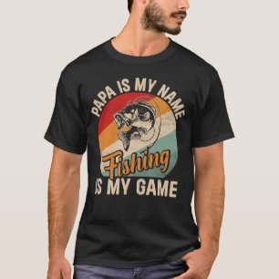 Pappas meu nome pescando o jogo masculina t-shirt