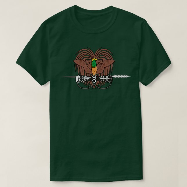 Papua New Guinea T-shirt Coat of arms Tee Flag sou (Frente do Design)