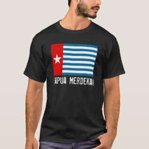 Papua ocidental Merdeka! T-shirt da bandeira da