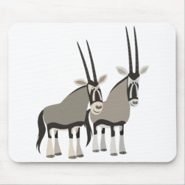 Par bonito do desenho animado Oryxes Mousepad
