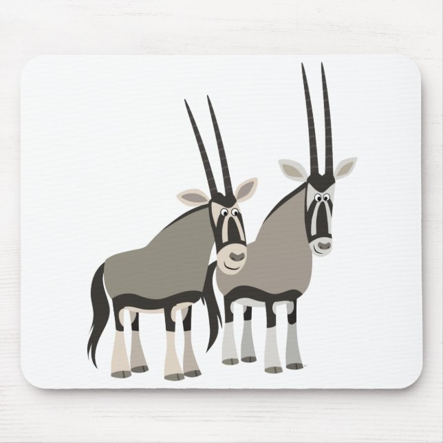 Par bonito do desenho animado Oryxes Mousepad (Frente)