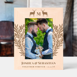 Par de Bucks Monograma dos Maridos LGBT Greenery