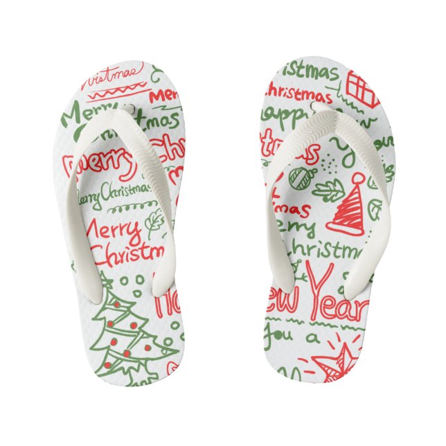 Par de chinelo de Natal (Pé da cama)