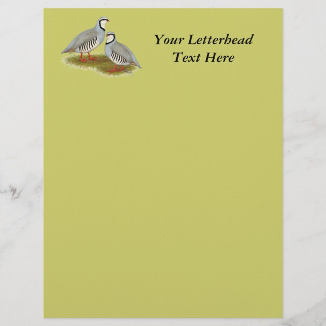 Par de Chukar Partridge (Frente)