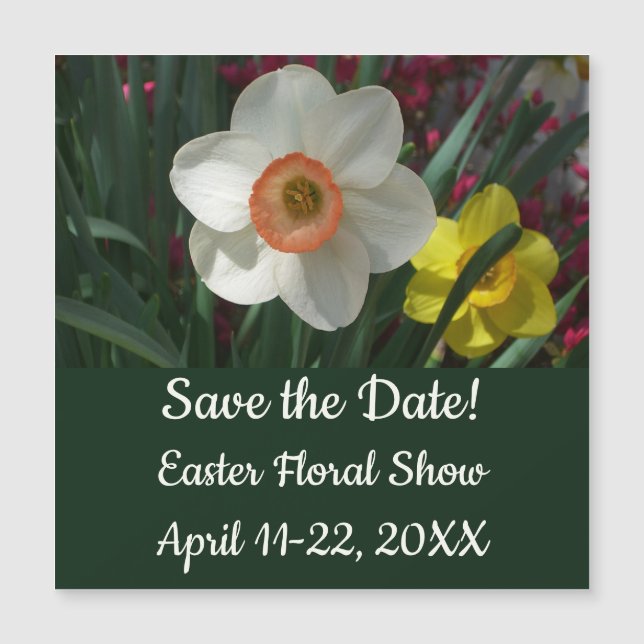 Par de Daffodils Flores Rosa e Amarelo (Frente)