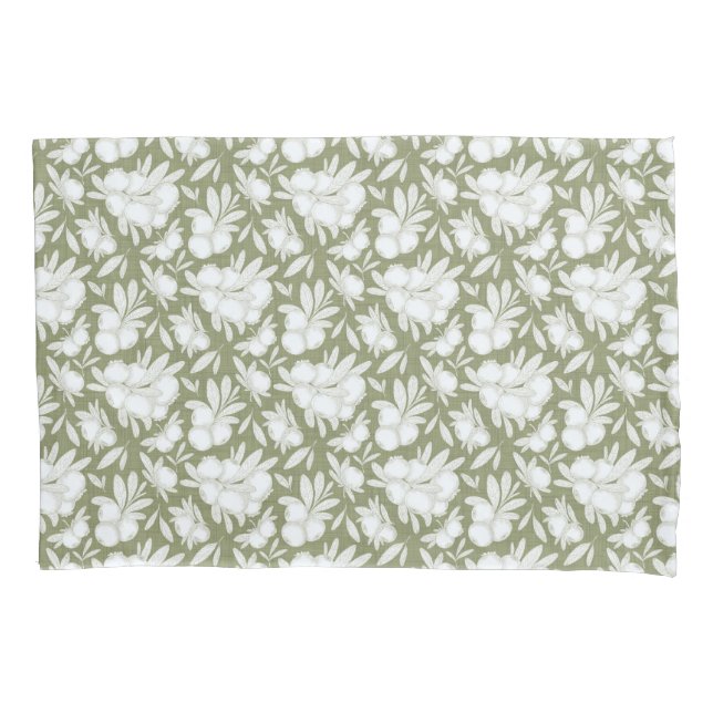 Par de esboço de berço botânico de travesseiros (Frente-Esquerda)