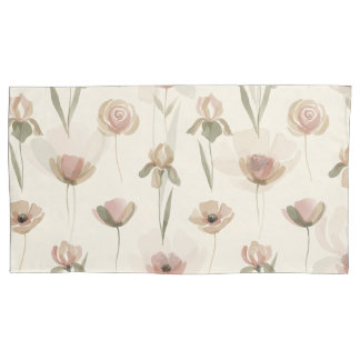 Par de fronhas de almofada King Floral Aquarela Ma