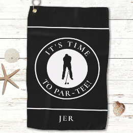 Par Tee Golfer Divertido Humor Monograma Preto Par