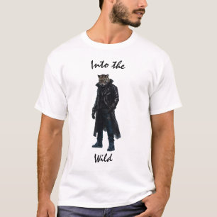 Para a camisa do guerreiro da pantera selvagem
