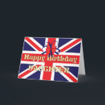 Para a filha, um cartão de aniversário com um Jack<br><div class="desc">Uma bandeira da bandeira do Reino Unido faz um excelente para um pai que serve seu país.</div>