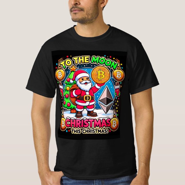 Para A Lua, Esta Camiseta De Natal (Frente)