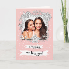 Para a mãe no Dia de as mães. Cartão com fotos Per