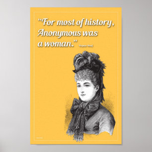 Para a maioria da história anónima era um poster