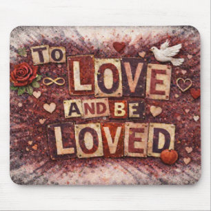Para Amar e Ser Amado Mouse Pad Inspirador