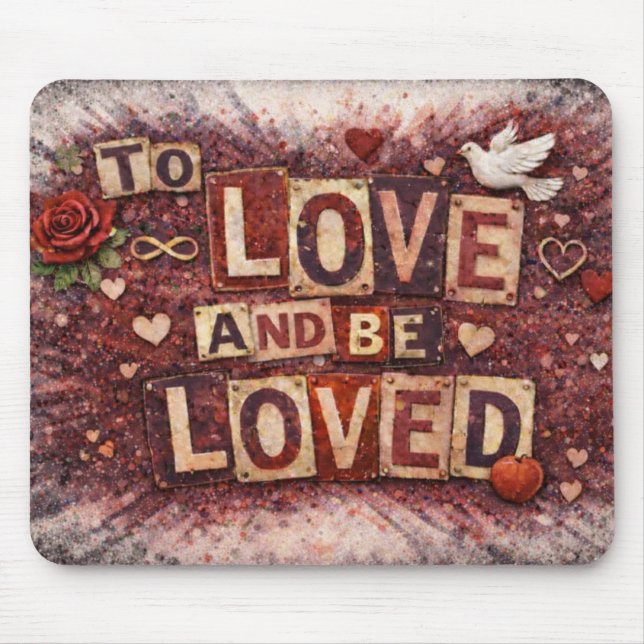 Para Amar e Ser Amado Mouse Pad Inspirador (Frente)