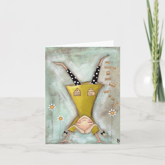 Para Baixo - Cartão de Nota (Frente)