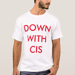Para baixo com t-shirt Cis