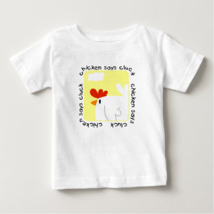 Para Bebê A galinha diz o camiseta e os presentes do Cluck