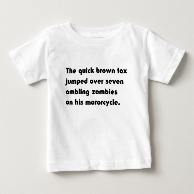 Para Bebê A Raposa Marrom Rápida Pulou Sobre... Camiseta Pan (Frente)