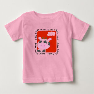 Para Bebê A vaca diz o camiseta e os presentes do MOO