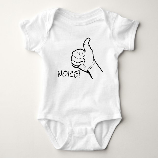 Para Bebê Baby body NICE THUMB UP (Frente)