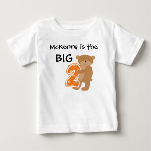 Para Bebê Bear Uma Camiseta De Aniversário Personalizável