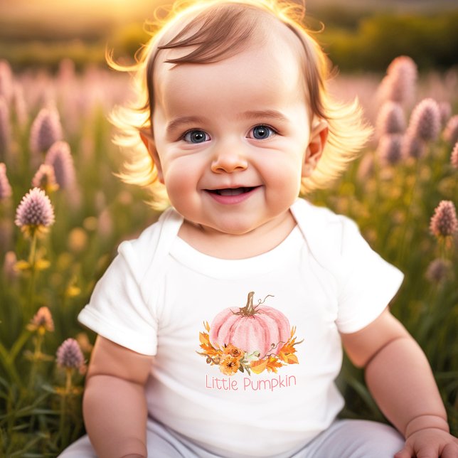 Para Bebê Body Bebêzinha Abóbora Pequena Menina (Little Pumpkin Fall Baby Bodysuit Baby Girl)
