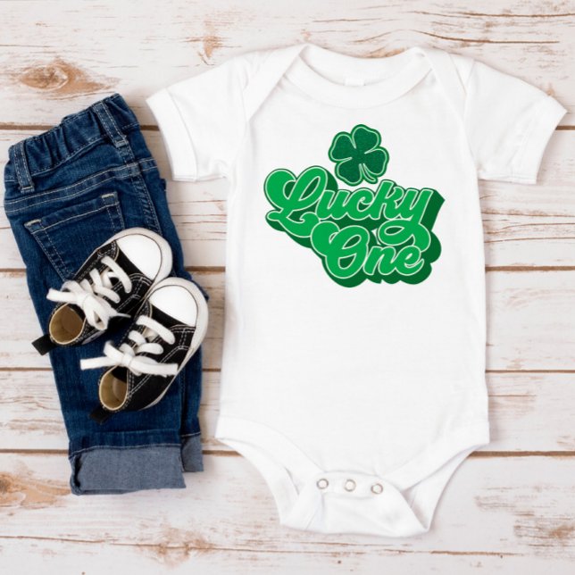 Para Bebê Body Bodysuit Dia de São Patrício Lucky One Baby (Criador carregado)
