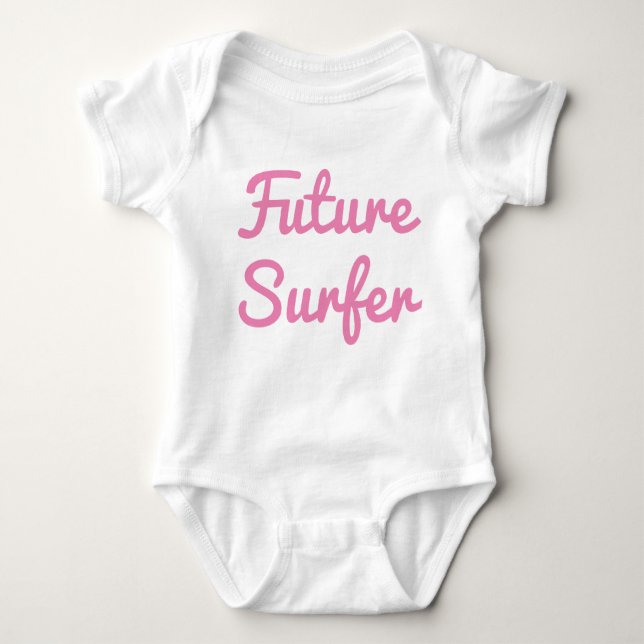 Para Bebê Body Bodysuit Futuro Surfista (Frente)