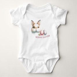Para Bebê Body Bodysuit Páscoa Feliz – Rosto de Coelho & Ovo