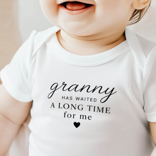 Para Bebê Body Bodysuit Presente da Vovó Esperou