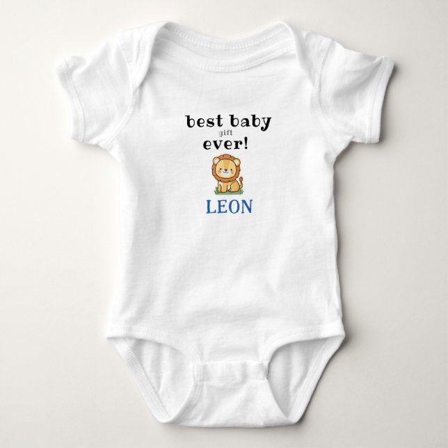 Para Bebê Body Completo com Slogan Divertido & Nome, Melhor  (Frente)