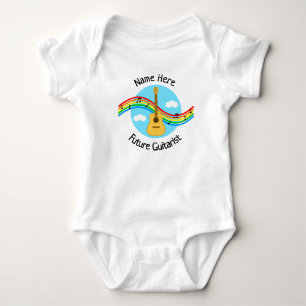 Para Bebê Body Completo Personalizado de Futuro Guitarrista