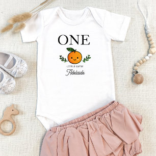 Para Bebê Body de Aniversário de 1 Ano Little Cutie