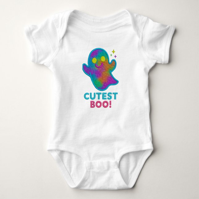 Para Bebê Body de bebé 100 % algodón – Diseño “Cutest Boo!”  (Frente)