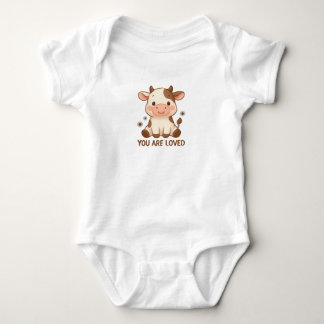 Para Bebê Body de bebé con vaquita adorable y frase dulce  