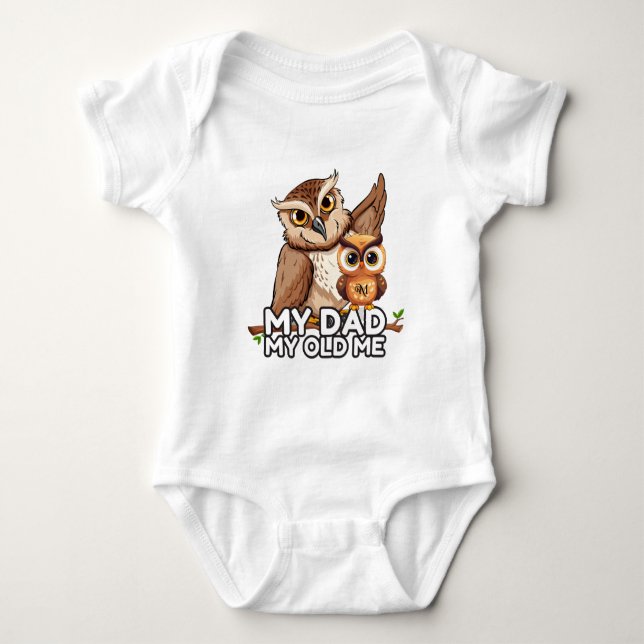 Para Bebê Body de Bebê: Meu Pai Meu Eu Antigo (branco) (Frente)