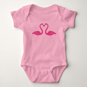 Para Bebê Body de Flamingos Beijando