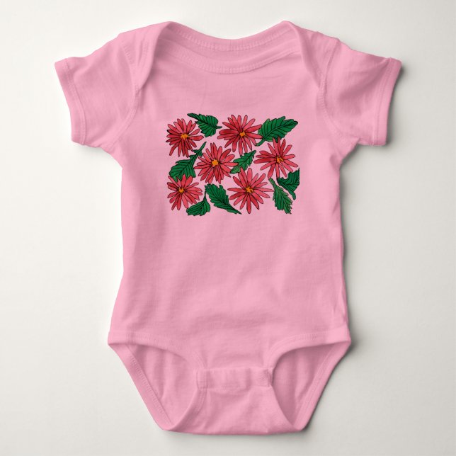 Para Bebê Body de Flores (Frente)