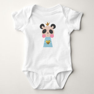 Para Bebê Body de Jersey King Panda Baby