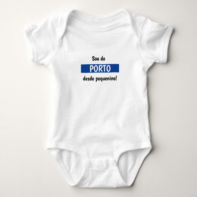 Para Bebê Body de Jersey Porto Baby (Frente)