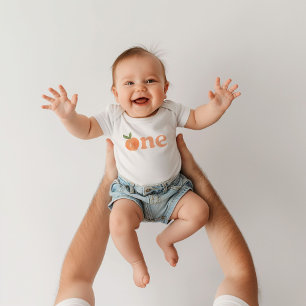 Para Bebê Body de primeiro aniversário da Peach