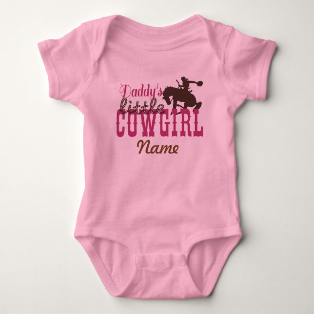 Para Bebê Body de Tule "Cowgirl do Papai" (Frente)