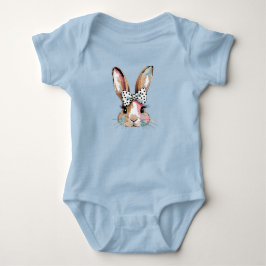 Para Bebê Body e macacão de Páscoa Coquette Bunny Bow