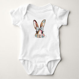 Para Bebê Body e macacão de Páscoa Coquette Bunny Bow