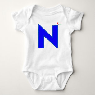 Para Bebê Body Infantil Adorável com Design de Letra Simples