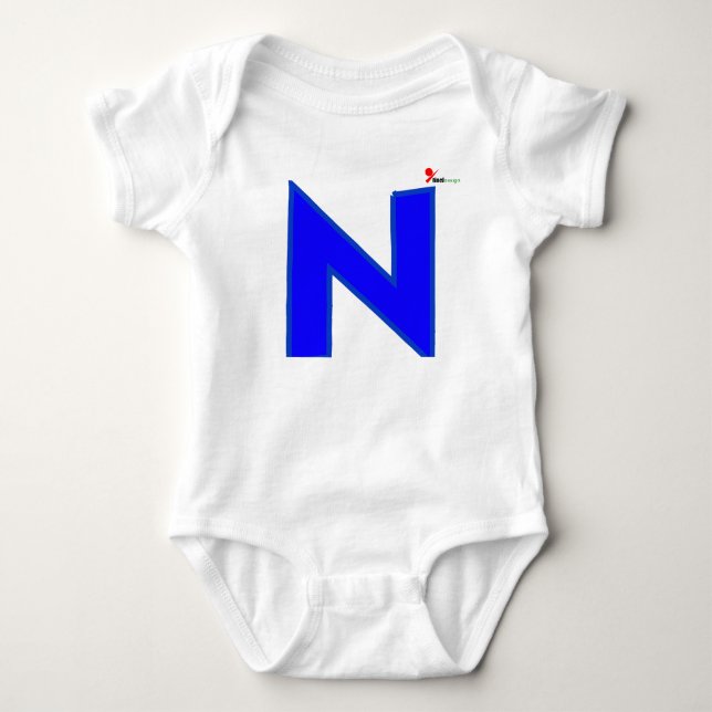 Para Bebê Body Infantil Adorável com Design de Letra Simples (Frente)