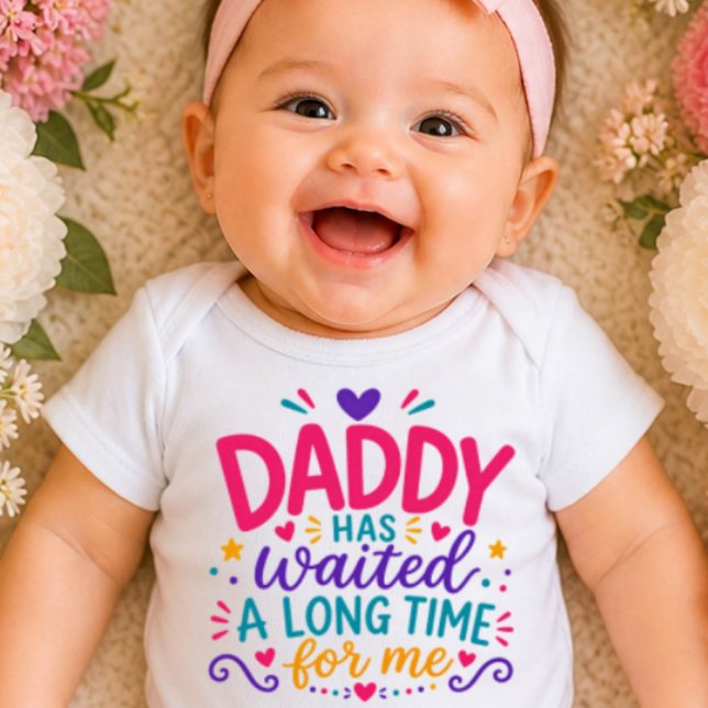 Para Bebê Body Infantil Colorido O Papai Esperou (Criador carregado)