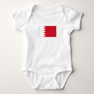 Para Bebê Body Infantil da Bandeira Patriótica do Bahrein